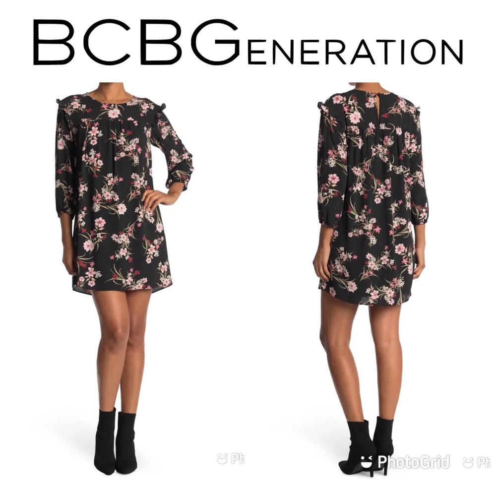 NWT BCBGeneration Floral Smock Mini Dress Sz 8 $108!